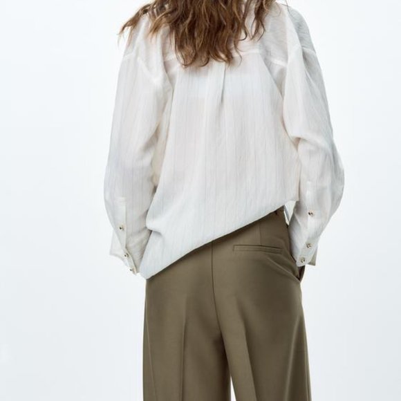 Zara lady's pants size L Khaki - Picture 3 of 12